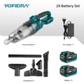 Miniatyrbild 2 av 5: YOFIDRA Elektrisk Sladdlös Dammsugare med 2 Batterier Rengöringsverktyg För Hem Bil Djurhår