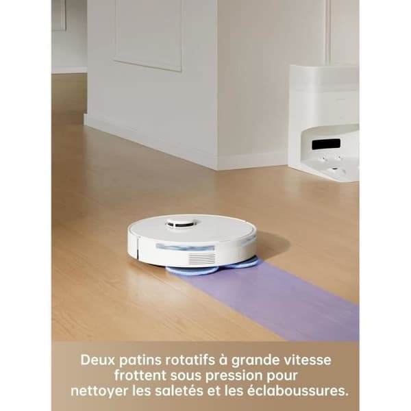 DREAME L10sPlus - Robotdammsugare med Automatisk Tömning - 5200 mAh - Sugkraft på 7000 Pa - 4L Säckar