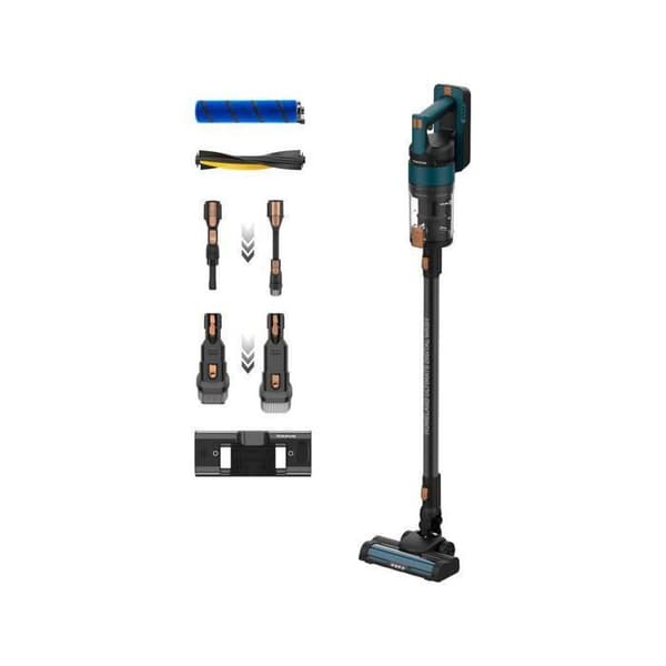 Aspirator Sopborste 3 i 1 NUMMERISK ULTIMAT HOMELAND WASH 400W - 55 min autonomi - 2 års garanti Svart, Blå