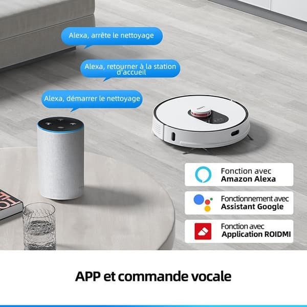 Robotdammsugare - Roidmi EVE Plus - LDS Navigation - WIFI/Alexa Control - Intelligent Dammsugare - 2700Pa - Vit