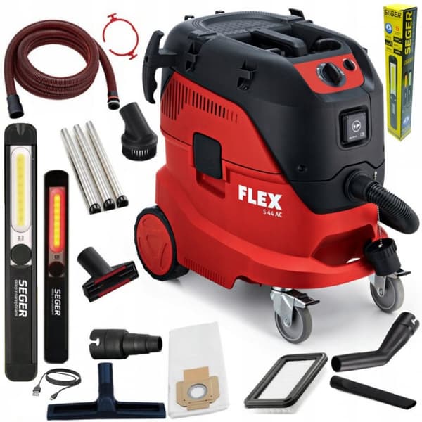 Teollisuusimuri FLEX S44 L AC 444146 + ILMAINEN musta, Punainen