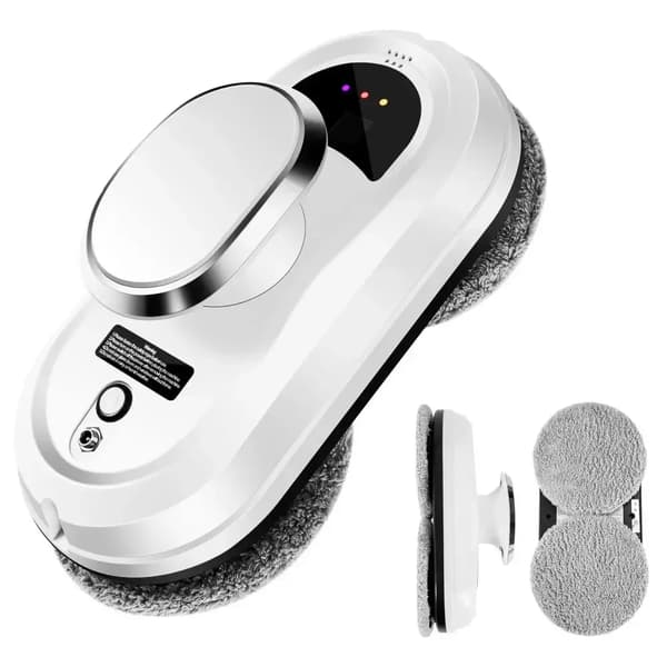 Vinduespudserrobot, kraftig sugeevne 5600pa, smart navigationsteknologi,Hvid, EU