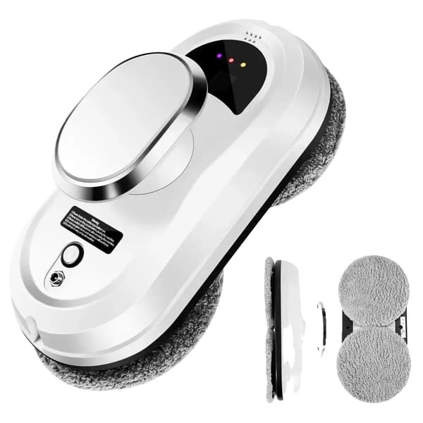 Vinduespudserrobot, kraftig sugeevne 5600pa, smart navigationsteknologi,Hvid, EU