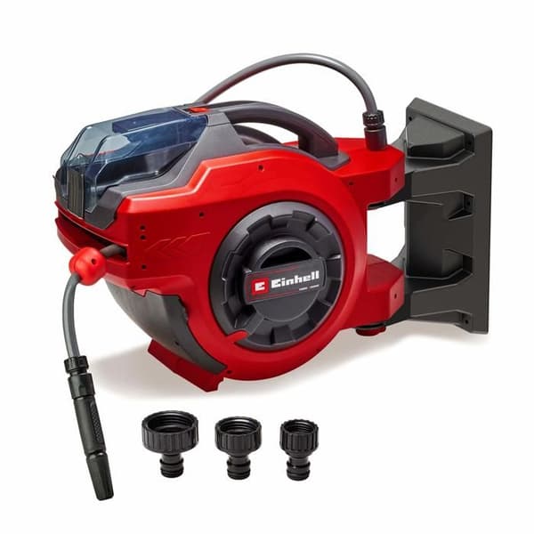 Einhell Slangupprullare utan sladd GE-HR 18/30 Li-Solo (18V, roterar upp till 180°) Levereras utan batteri eller laddare