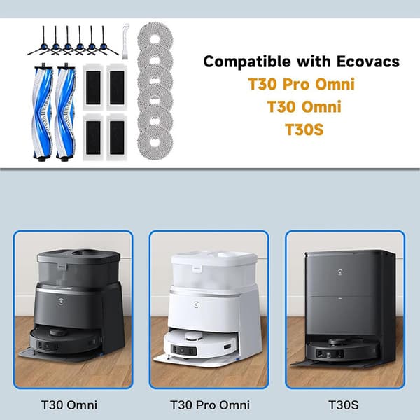INF ECOVACS T30 Omni-serien Ersättningstillbehörssats