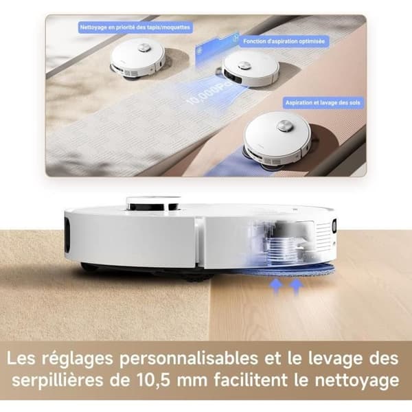 Robotdammsugare - DREAME L10s Ultra Gen 2 - 10000 Pa - 300 ml - Vit