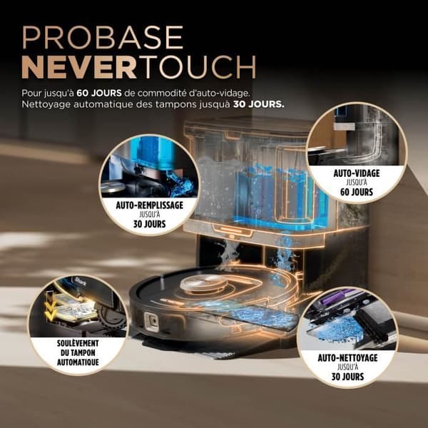 Shark RV2800ZEEU PowerDetect NeverTouch Pro 2-i-1 robotdammsugare och mopp - Självtömmande - Självfyllande - Självrengörande
