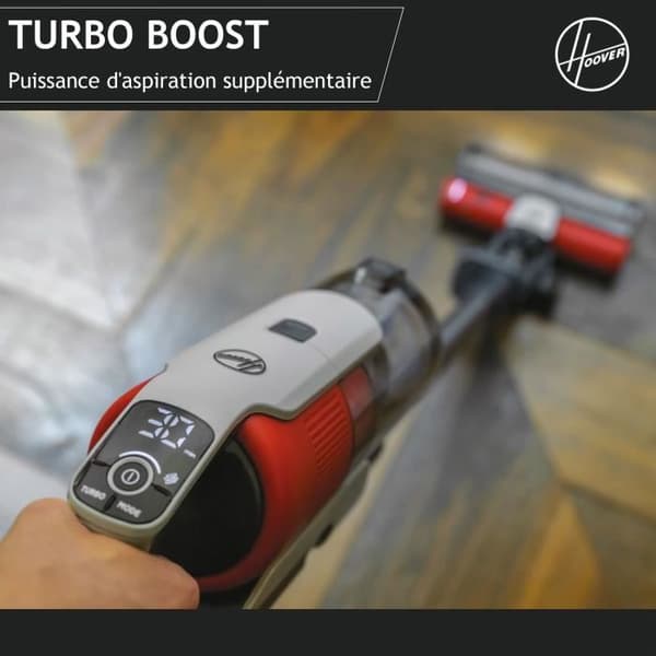 Trådlös Golvdammsugare - HOOVER HF910H - 130 AW - LED-skärm - Anti-twist-teknologi - Park&Go-läge