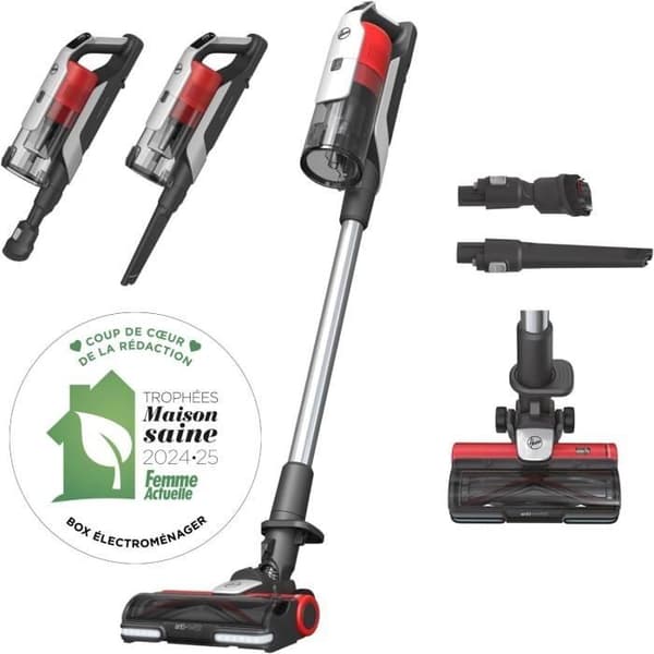 Trådlös Golvdammsugare - HOOVER HF910H - 130 AW - LED-skärm - Anti-twist-teknologi - Park&Go-läge