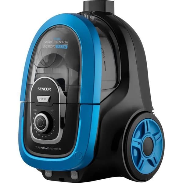 Påslös burkdammsugare - SENCOR - SVC-1035TQ - 750 W - 75 dB - 1 L - Svart / Blå