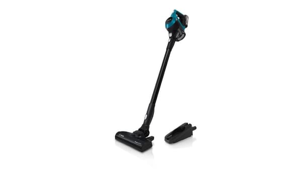 Bosch Serie 6 BBS611LAG stavdammsugare/elektrisk kvast 2-i-1 stavdammsugare Batteri Torr Påslös 0,3 L Blå 2,5 Ah