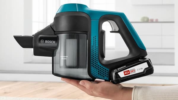 Bosch Serie 6 BBS611LAG stavdammsugare/elektrisk kvast 2-i-1 stavdammsugare Batteri Torr Påslös 0,3 L Blå 2,5 Ah