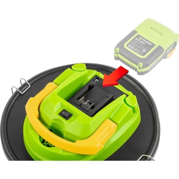 Trådlös askdammsugare - FIELDMANN - 20V - Tvättbart HEPA-filter - Batteri och laddare ingår ej