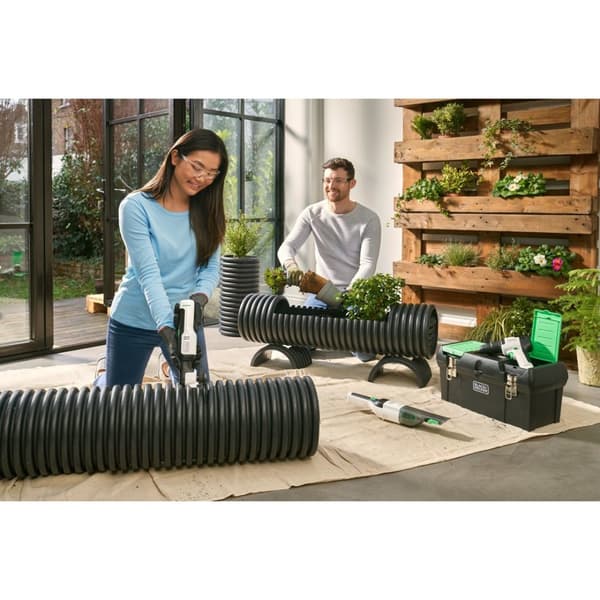 Black & Decker REVHV8C-QW handdammsugare Svart, Vit Påslös