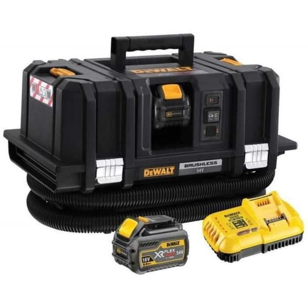 Dewalt DCV586MT2 Klass M Våt- och torrdammsugare 54 Volt 6,0 Ah Li-ion med 2 batterier och snabbladdare