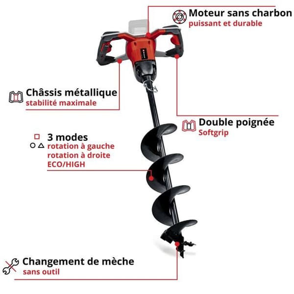 Einhell Professional Trådlös jordborr GP-EA 18/150 Li BL Solo - Power X-Change (18V) Levereras utan batteri eller laddare