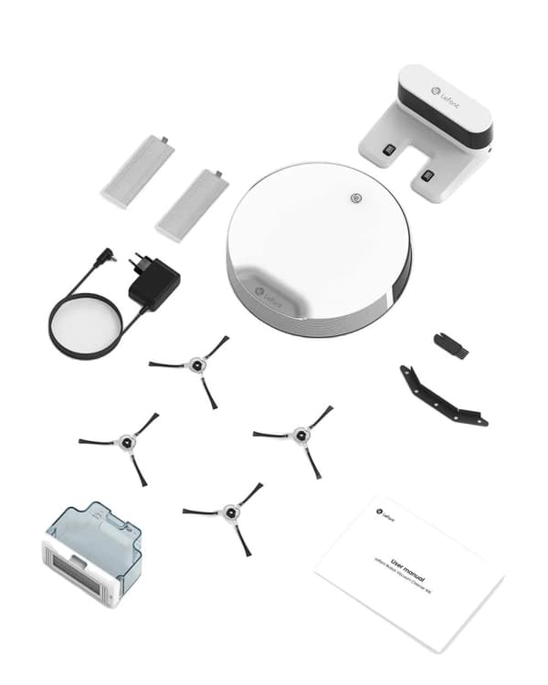 Lefant Robotstøvsuger, 4500Pa Sugekraft, 165 Minutters Driftstid,N1-Hvid, EU