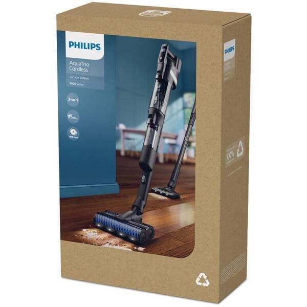 Philips XW9463/11 stavdammsugare/elektrisk kvast 2-i-1 stavdammsugare Batteri Torr- och våtsugare Påselös svart