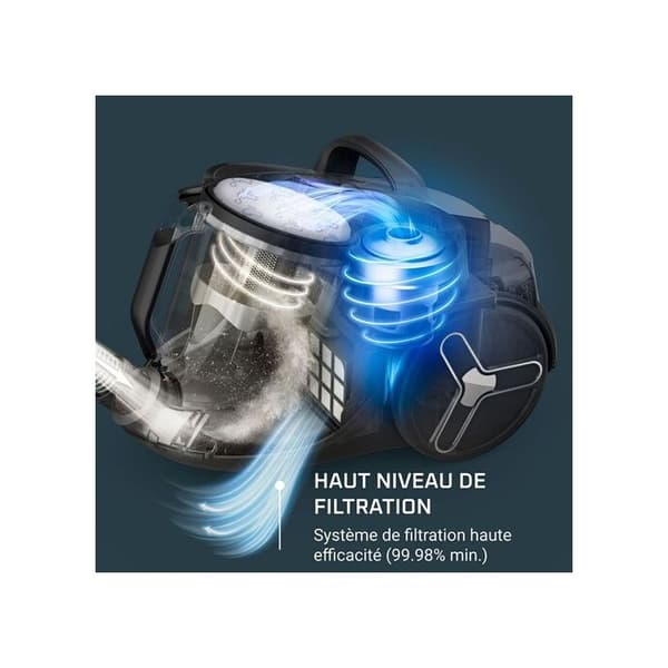 Aspirator utan påse Rowenta Green Force Cyclonic Effitech + YY5551FE Svart