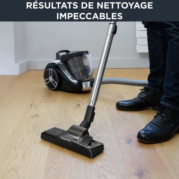 ROWENTA Compact Power XXL Påslös dammsugare, 2,5 L behållare, Lågförbrukningsmotor 900 W max, Hög filtreringsnivå RO4825EA