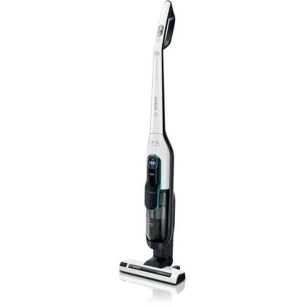 BOSCH BCH86HYG2 - Athlet - laddningsbar stickdammsugare - Serie 6 vit - 60 min körtid - 900 ml behållare - 2 hastigheter och turbo Svart, Vit