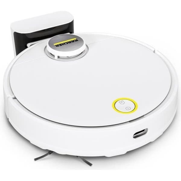 KARCHER RCV 3 - Robotdammsugare och mopp, appkontroll, LiDAR lasernavigering, kartläggning, rumsdetektering Vit