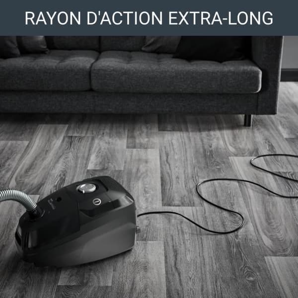 ROWENTA Green Force Max Silence Dammsugare med påse, 4,5 L, 900 W max, 65 dB(A), Miljöansvarig, Tillverkad i Frankrike, Svart RO6136EA