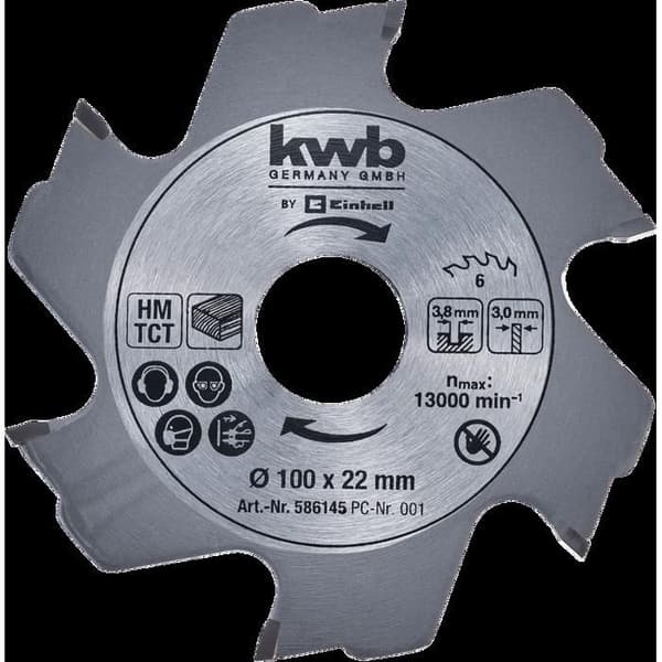 Kwb by Einhell Klinge för frässågar (med tungstenkarbid, 100 x 22 x 3,8 mm, 6 tänder)