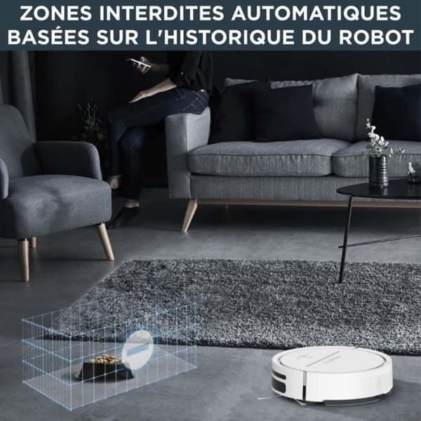 ROWENTA Robotdammsugarmopp, intelligent och exakt navigering, Aspire, bricka, laser + kamera, X-Plorer Serie 120 AI RR7877WH