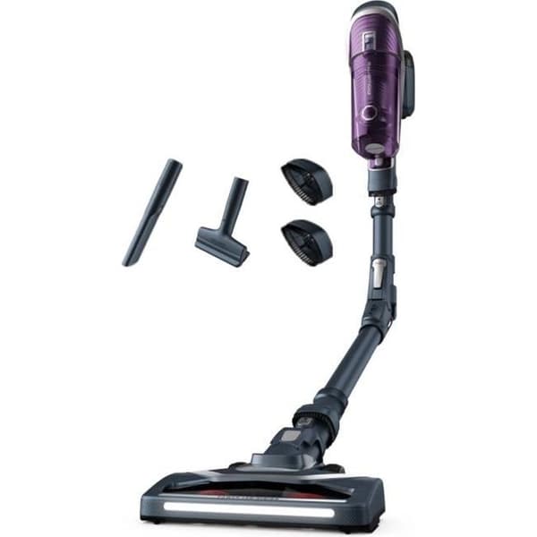 ROWENTA X-FORCE FLEX 8.60 Broom Dammsugare ALLERGY Avtagbart 22V batteri - Upp till 35 min autonomi - Djurkit RH9638WO Grå, Lila