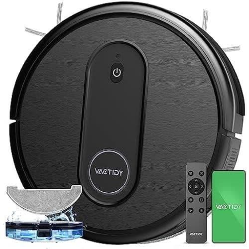 Robotdammsugare - Vactidy - T7 - 2 i 1 - 120 min autonomi - App-kontroll-Alexa-Siri-IFTTT