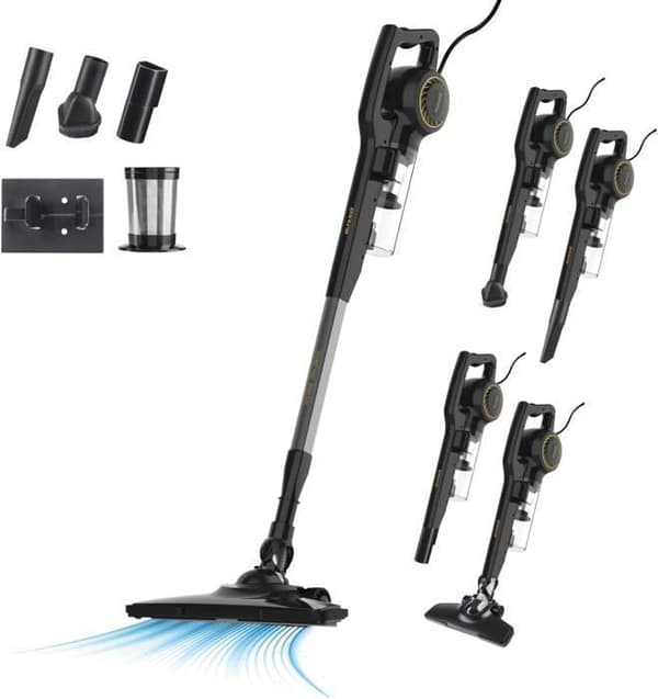 Kvastdammsugare - Taurus - Homeland Endless - 600W - 6m kabel - Cyklon Svart