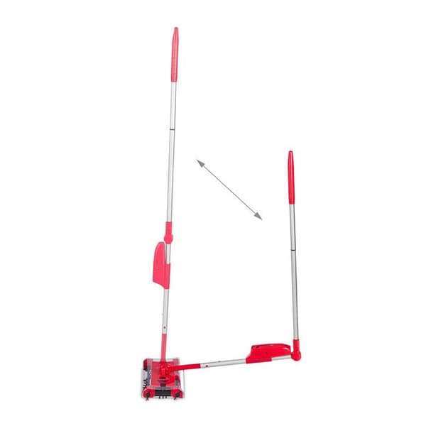 Relaxdays Sladdlös golvdammsugare, eldammsugare för golv, matta, rengöring av klinker 126 cm, röd/silver