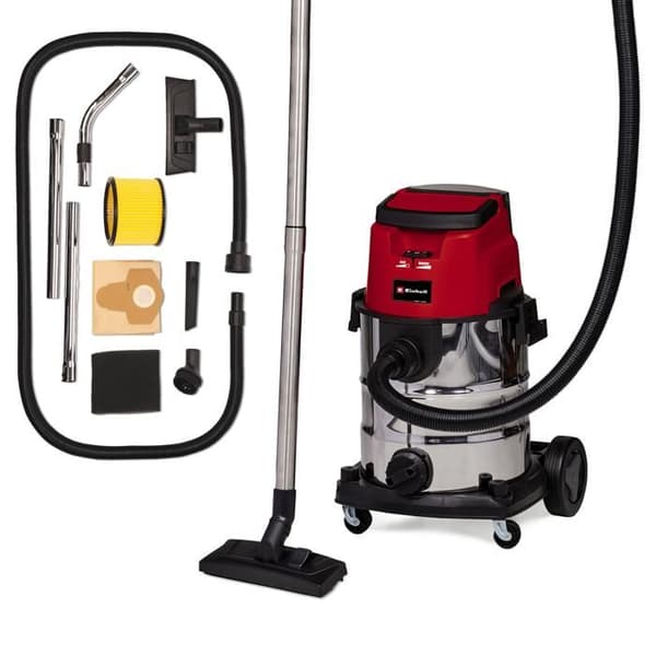 Einhell Dammsugare för vatten och damm utan sladd TE-VC 36/25 Li S Solo Power X-Change (36V, tank 25L) Levereras utan batteri eller laddare
