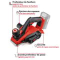 Miniatyrbild 3 av 5: Einhell Sladdlös hyvel TE-PL 18/82 Li - Solo Power X-Change (18V) Levereras utan batteri eller laddare