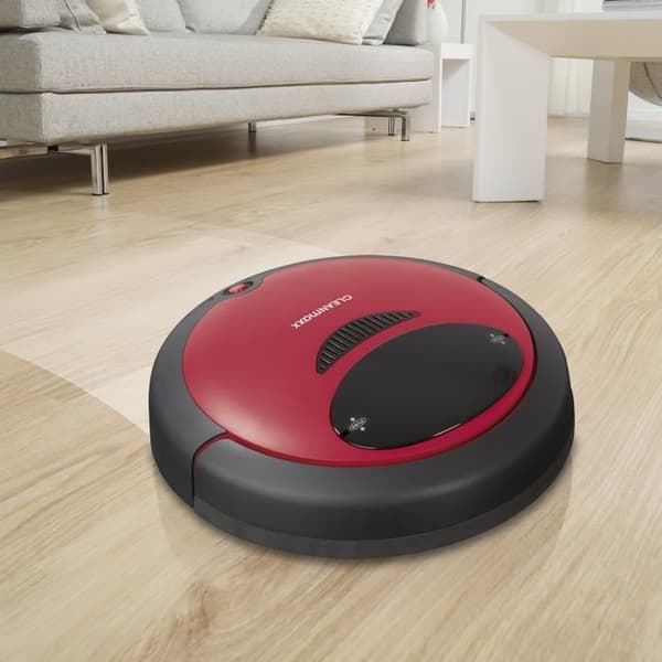 CleanMaxx robotdammsugare - CLEAN-MAXX - 2-i-1 rengöringsmedel - Röd - Torr, våt - Uppladdningsbara batterier