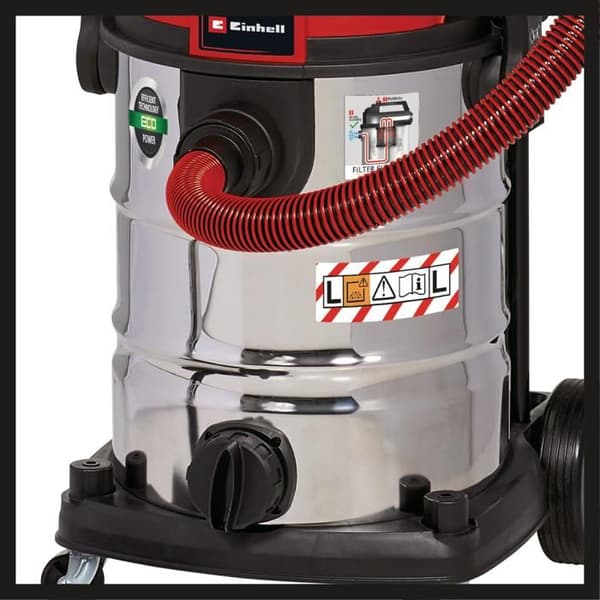 Einhell Byggdammsugare TE-VC 2230 SACL (1 400 W, Tank 30L, dammklass L) Säljs med flera munstycken och filter
