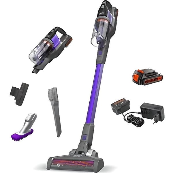 Trådlös Städsug BLACK+DECKER BDPSE1815P-QW - 18V - 1,5Ah - 2 Hastigheter - 46 min Autonomi - Lila