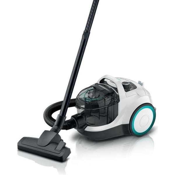 BOSCH GX21 - Påslös kanisterdammsugare - ProHygiène - 550W - 78 dB - UltraAllergy Filter - 10m - 2L - Vit Svart, Vit