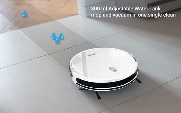 Venga robotdammsugare! - VG RVC 3001 WH - Robotdammsugare, golvskrubber, gyroskopnavigering och app, vit,