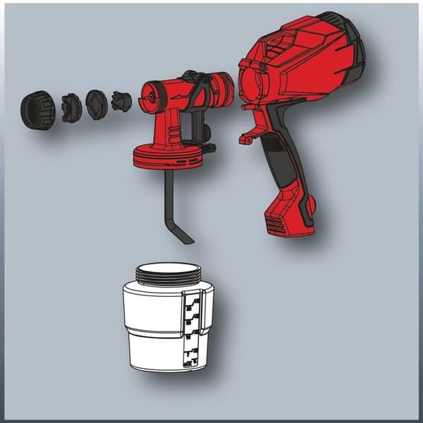 Einhell Elektrisk sprutpistol TC-SY 500 P (500 W, Sprutning av lacker och lasyrer) Levereras med tillbehör
