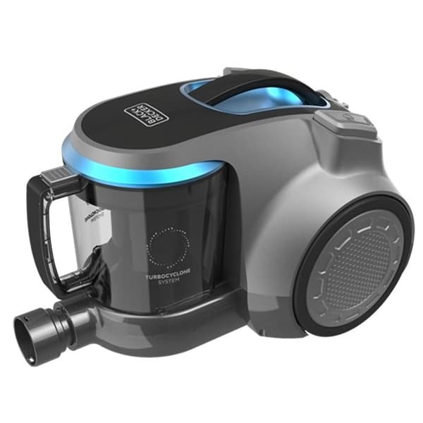 BLACK & DECKER BXVML700E Påslös Canister Dammsugare - Grå - Klass A - Påslös rengöring