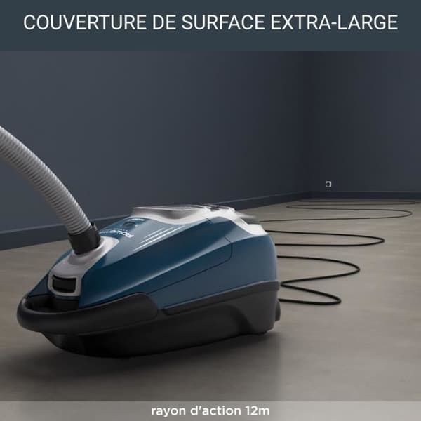 ROWENTA Silent Force RO7451EA - Dammsugare med påse, Effekt 400 W, Hög filtrering, Låg förbrukning, Tyst, Tillverkad i Frankrike