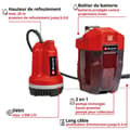 Miniatyrbild 2 av 5: Einhell Pump för dränering av klart vatten utan sladd GE-PP 18 RB Li-Solo Power X-Change (18V) Levereras utan batteri eller laddare