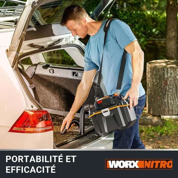 WORX NITRO - TRÅDLÖS DAMMSUGARE FÖR VATTEN OCH DAMM - 4 I 1 - LEVERERAS UTAN LADDNINGSENHET