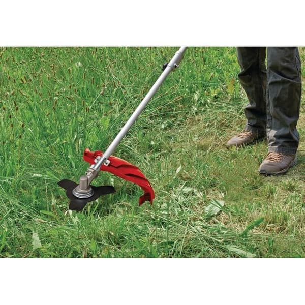 Einhell Bensindel GC-BC 36-4 S (effekt 1 kW, 4-takts motor) Levereras med 3-tandad kniv och dubbeltrådsspole.