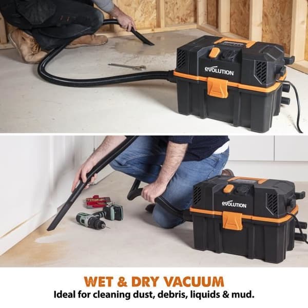 Evolution R15VAC vatten- och dammdammsugare - EVOLUTION ELVERKTYG - 15L - Blåsfunktion - Synkrot uttag