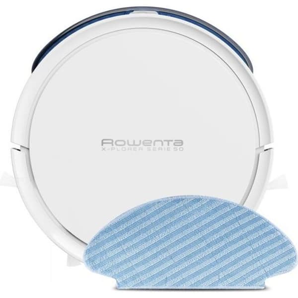 ROWENTA X-Plorer Serie 50 Robotdammsugare, Metodisk navigering, Dammsugar och tvättar golv, Djur- och allergikit, Ansluten Vit