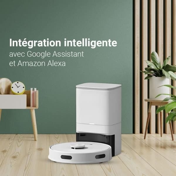 EZVIZ RE5 Plus - Robotdammsugare med Automatisk Avtappningsstation - LiDAR-Navigering - Hinderdetektering - 4000Pa