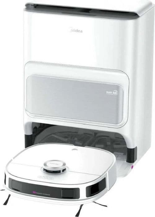 Midea robotdammsugare | Robotdammsugare | V12 | Våttorrt | 5200mAh | Dammkapacitet 3 L | 5000 Pa | Vit